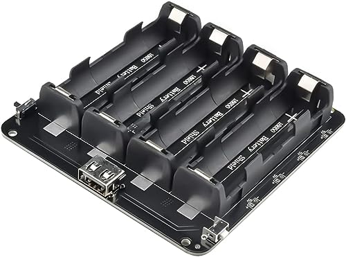 Image of diymore 18650 Battery Holder Four Li-ion V9 Battery Shield Micro USB 5V /3A 3V /1A Power Bank Battery Charging Module (4 Holders)