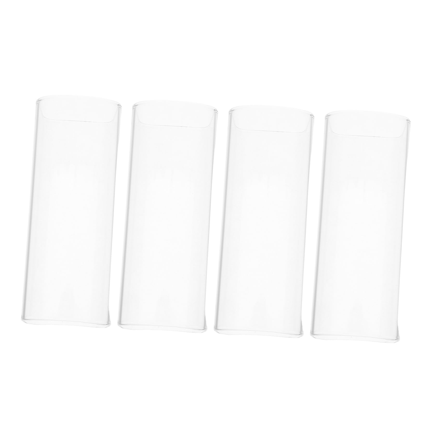 Cabilock 4Pcs Bottomless Square Cylinder Candle Holders for Weddings Parties and Home Decor Versatile Heat Resistant Design for Safe Use