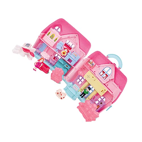 Gogogmee 1 Set House for Creative DIY Dollhouse with Simulation Lights for Role Play Imagination Development Young Random Color
