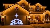 Beffy Arts Water-Resistant Outdoor Nativity Scene Projector for Christmas Decoration