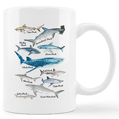 Kunlisa Shark Mug - Ceramic Shark Cup, 11oz
