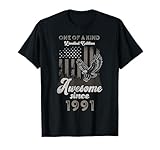 Photo Gallery 1991 bandiera americana aquila 34° compleanno patriottico maglietta Photo Gallery 1991 bandiera americana aquila 34° compleanno patriottico maglietta