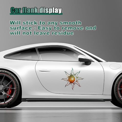 Image of LAINLOY Galaxy Sun and Moon Sticker Decal, Waterproof Vinyl Sticker, Automobile Bumper Decoration Decal, Universal Exterior Accessories for Car, Truck, Van, Window, Wall, Laptop