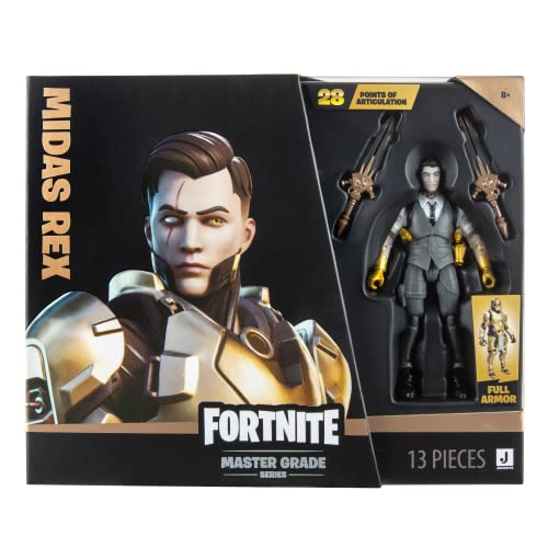Fortnite Midas (Master Grade) - 4-Inch Articulated Figure With Armor, Back Bling, And Harvesting Tool #TOP1