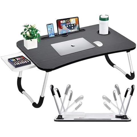 GEEZY Foldable Laptop Bed Table Tray Cover