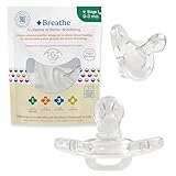 Breathe Orthodontic Baby Pacifier – Natural Oral & Facial Development – BPA-Free, Latex-Free, Pediatrician Developed – 100% Silicone 2 Pack (0-3 Months)