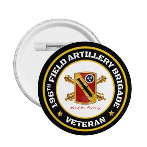 Qauirfe US 196th Field Brigade Veteran Express Your Unique Style with Our Fashionable Round Badges Large
