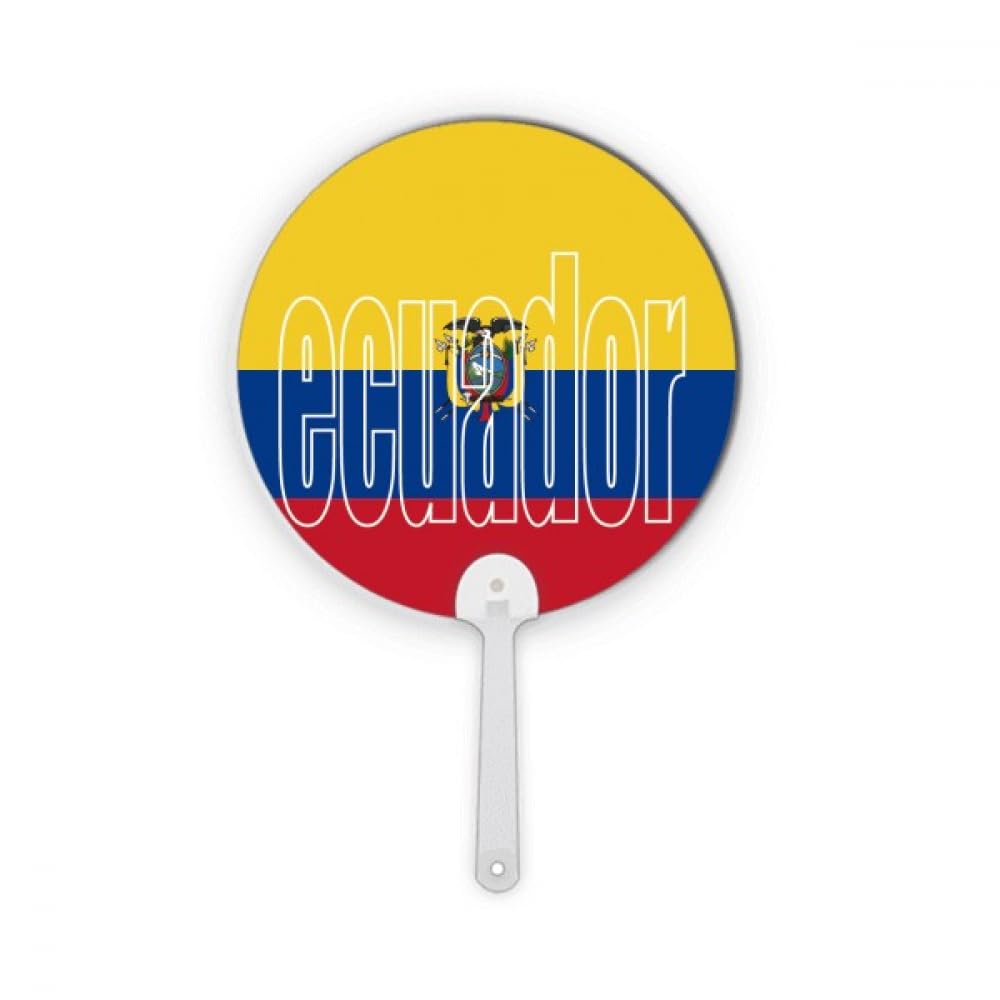 Équateur drapeau artisanat rond en plastique pour célébrer en couleur
