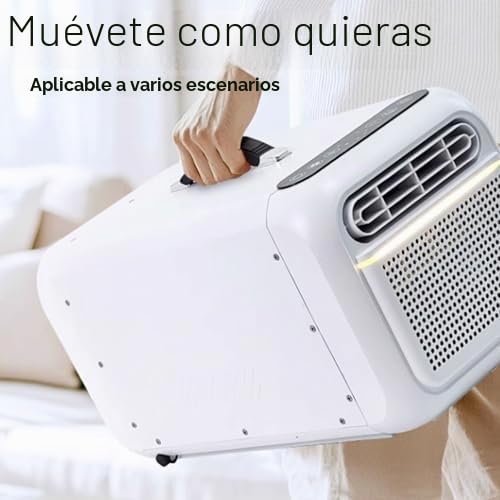 Aire acondicionado portátil, control remoto, sin drenaje, panel táctil, sin instalación, ideal para oficina y camping