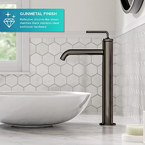 Kraus Novis Single Handle Vessel Sink Bathroom Faucet With Pop-Up Drain In Spot Free Stainless Steel, Kvf-1220Sfs #TOP2