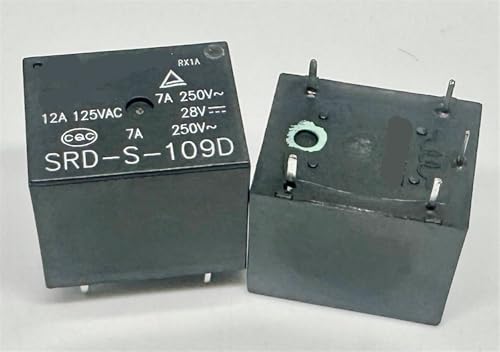 Relé de 5 pines SRD-S-109D 9V para circuitos electrónicos y conmutación