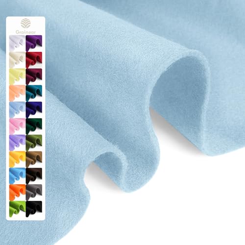 Image of Dusty Blue Soft Felt Sheet, 36 inch x 36 inch, 1.6mm Thick Acrylic Felt Fabric | Premium Craft Felt for Sewing, DIY Projects, Decorations, Art, and School Projects