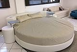 Producto 100% italiano Ponti Divani Cama Redonda con Kit de Sistema de Sonido para iPhone iPod y Smarthphone, colchón Incluido, 220cm de diámetro! Tapicería de Tela. Producto Made IN Italy!!!