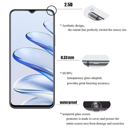 Tzstz Pack of 3 Screen Protectors for Honor 70 Lite, 9H Hardness, Anti Honor 70 Lite Tempered Glass Screen Protector - Image 2