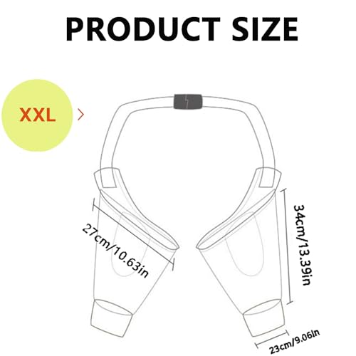 Powerruif 2 Stück Recovery Sleeve Hund, Ellenbogenbandage Hund Liegeschwielen Hund Euioovm Pet Knee Pads für Mittelgroße und Große Hunde Verhindert Das Lecken Von Wunden (Gelb Grau XXL)