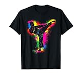 Kids Colorful Taekwondo Martial Arts Women Girl Karate Kick T-Shirt