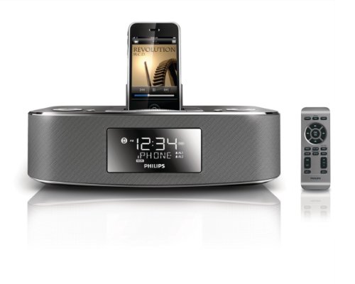 Philips Dc290/37 Docking Clock Radio Speaker System for Ipod/iphone Aluminum Good Quality Fast Shipping