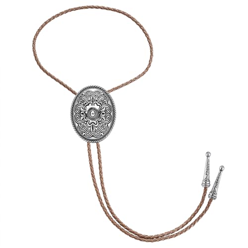 Image of Jeilwiy Bolo Tie for Men, Western Bolero Tie Cowboy Ties Native American Cowgirl Bolo Tie Accessories for Men Women