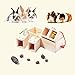 YeeBeny Wooden Small Animals Enrichment Foraging Toy, Interactive Hide Treats Puzzle Snuffle Game, for Rabbit, Hamster, Guinea Pig, Chinchilla, Bunny and Other Small Rodent Pets, Feeder Training Toys