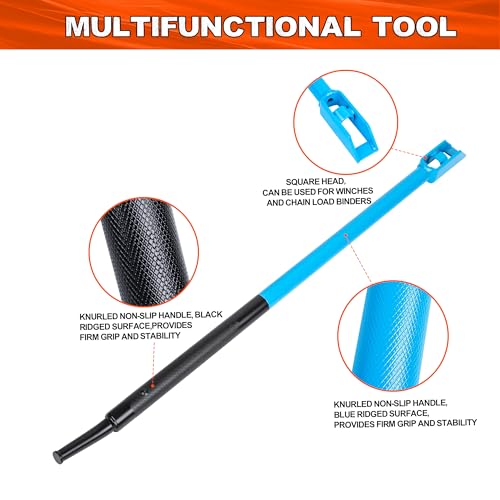 Mimanchi QB-BLACK&BLUE-2PCS Combination Winch Bar,Square Head,Non-Slip Handle,40"Carbon-Steel Winch Bar thumb #2