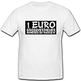 Design/Druck aus Deutschland 1€ Großverdiener EIN Euro Jobber Hartz IV Fun Humor Spaß - T Shirt #3973, Größe:Herren XXL, Farbe:Weiß