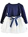 NNJXD Infant Baby Girls Long Sleeve Cotton Flower Dress Size 9-12 Months Blue