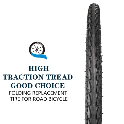 Simeiqi 700X35C Bike Tire With Reflective Wall Foldable Bicycle Tires (1 Pack 700X35C) #TOP2