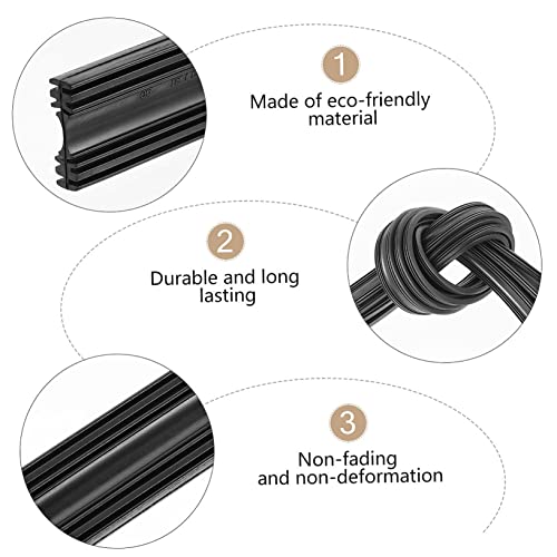 CRAFTHROU 4Pcs Tira De Limpador De Carro Lâminas De Limpador De Carro Fácil DIY Instalar Tiras De Bo