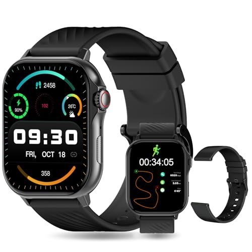 PEJE Smartwatch GPS G08,Tela AMOLED de 2.13", Alexa, Relogio Smartwatch Feminino e Masculino,100 Esportes,1ATM à rova d'água, Chamada Bluetooth, Compatível com Android iOS (Preto)