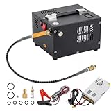 Generic Pcp compressor 12v 300 bar 4500 psi 30Mpa pcp pump high pressure compressor 12v dc 300bar, Black