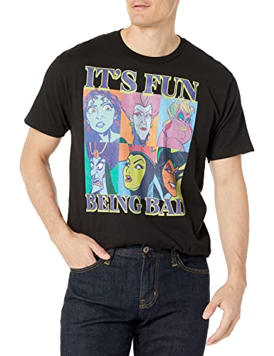 T-shirt Disney Villains pour jeune homme noir taille S en coton doux