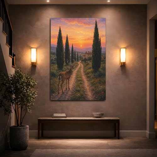 Toile impression paysagiste pour salon | Tableau champêtre 40x60 - 2