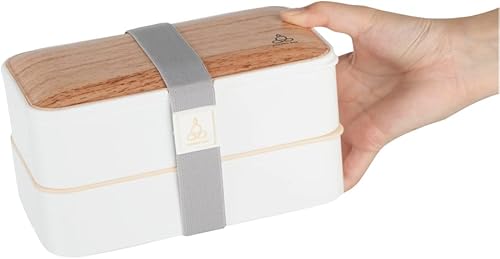 Miniatura 14 de Restaurantware Bento Tek - Lonchera apilable de 40.5 onzas, 1 contenedor reutilizable para adultos, con utensilios incluidos, taza de salsa, grano