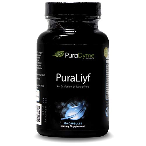 PuraDyme PuraLiyf Digestive Enzymes with Probiotics | Probiotic Supplement Enhanced with Proteolytic Enzymes for Digestion by Lou Corona | 180 Capsules