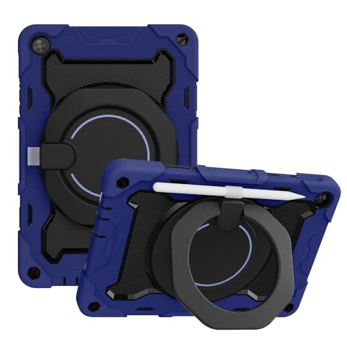 Carcasa MatePad T 10s antichoque con soporte giratorio ring bracket y protección azul