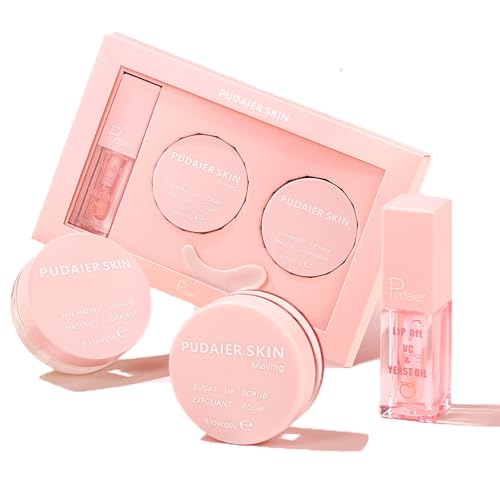 3Pcs Lip Care Set: Lip Glow Oil, Lip Treatment Mask & Lip Scrub
