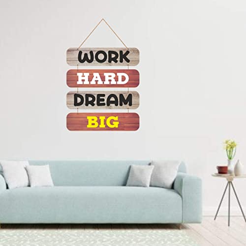 Image of Zesta Dream Big Wooden Wall Hanging Decorative Items /Hanging Home Wall Decor Items /MDF Decoration Items /Cute Wall Art For Living Room /Home Decor Items Living Room