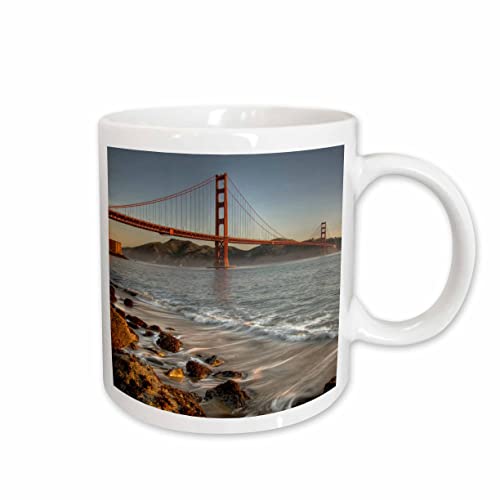 3dRose California, San Francisco, Golden Gate Bridge 15oz Mug