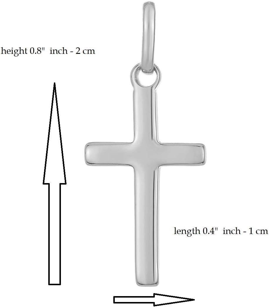 Cross Pendant for Men and Women in 18K Gold Plated or 925 Sterling Silver Plated Rhodium I Size Small, Medium, Large I Gold Cross Necklace for Women I Silver Cross Necklace for Boys I Religious Gifts for Women I Baptism Gifts for Girls Boys - Image 2