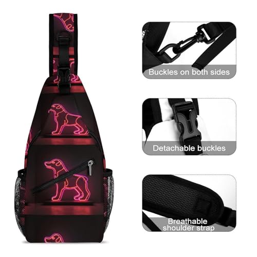 Bolso bandolera deportivo Pink Dog para senderismo y diario miniatura 3