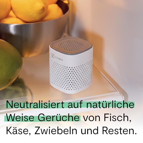 VITESY DEO Geruchsentferner | Für Kühlschrank, Auto, Schrank & Schuhe | 10 Jahre haltbar ohne Filter & Nachfüllen | Natürlicher Luftreiniger gegen Gerüche | Kompakt, Nachhaltig & Wiederverwendbar