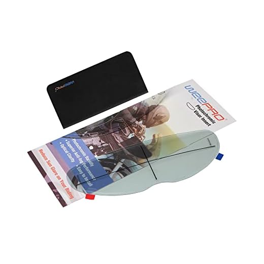 RVBASICS Photochromic and Anti Fog Insert Film for Motorcycle Helmet Visor 3.66" x 10.7"