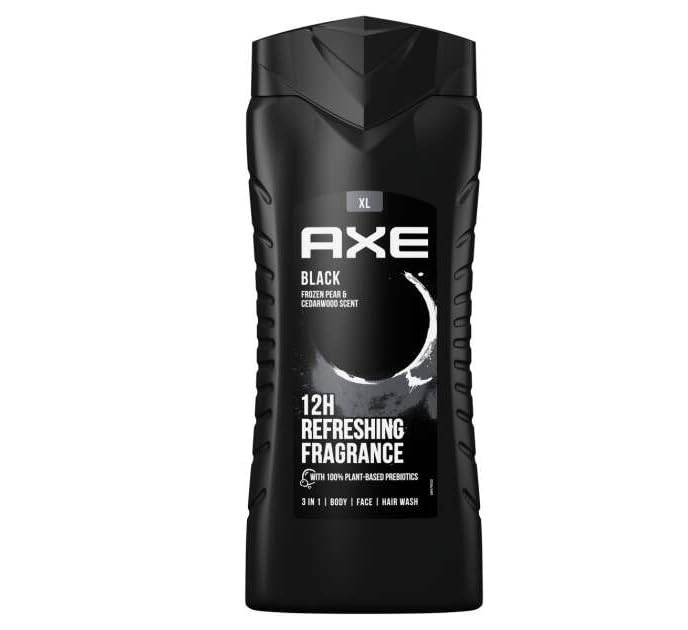 6x Axe Duschgel 3in1 (für Körper,Gesicht,Haar) - Black - 400ml