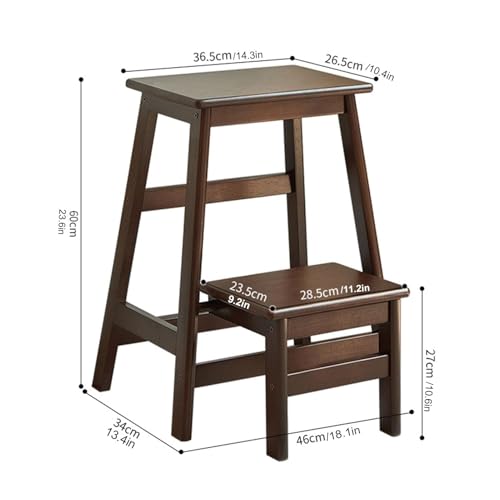 Escalera de madera plegable y resistente para el hogar con estructura ligera 3