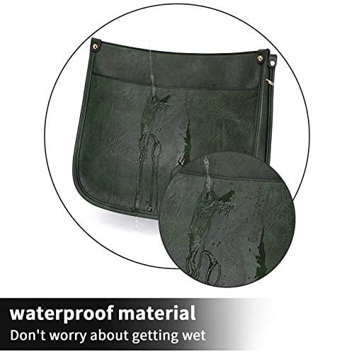 Image of HKCLUF Crossbody Bags for Women Trendy Vegan Leather Hobo Handbags With 2PCS Adjustable Guitar Strap Shoulder Bucket Bags