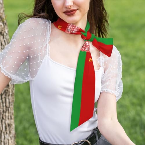 Flag Of Belarus Print Scarf For Women Soft Silk-Like Scarves Silk Scarf Winter Scarf Clothing Accessories4