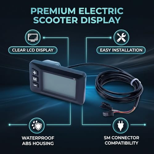Medidor para scooter eléctrico con pantalla LCD y panel de control impermeable de ABS 2