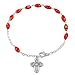 Red Glass Beads Rosary Bracelet