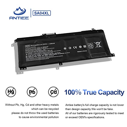 Antiee Sa04Xl L43267-005 Battery For Hp Envy X360 15-Dr 15-Ds 15M-Dr 15M-Ds 17-Cg 15-Dr0Xxx Dr1Xxx 15-Ds0Xxx Ds1Xxx 15M-Ds0Xxx Ds0011Dx 15M-Dr0Xxx Dr0011Dx Dr0012Dx Dr1012Dx Dr1011Dx 17M-Cg0013Dx #TOP3
