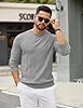 COOFANDY Men's Sweater Long Sleeve Round Neck Knitted Pullover Fine Knitted Tshirt Casual Knitted Jumper for Men Light Grey 3XL #1